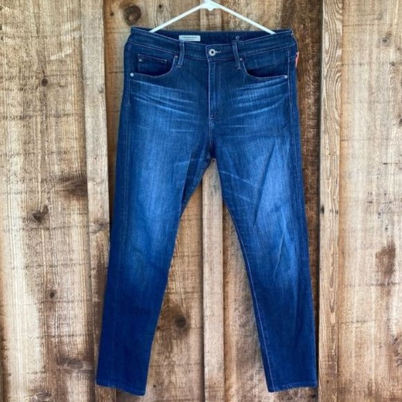 Adriano Goldschmeid The Farrah High-Rise Stretch Skinny Jeans Dark Wash - Picture 2 of 5